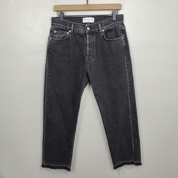 Officine Generale Naomi Jeans Womens 30 Black Wash High‎ Rise Straight Leg - Picture 1 of 8
